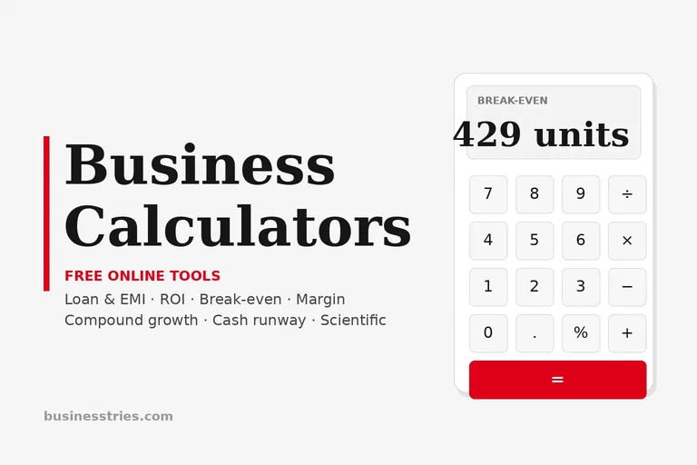 Business Calculators: 9 Free Tools for Loans, ROI, Break-Even and More