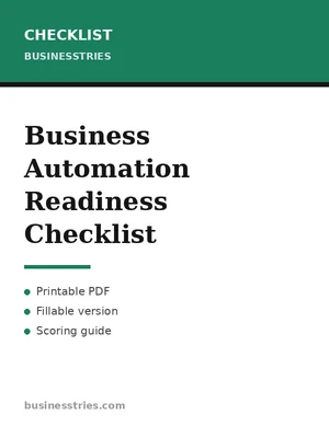 Business Automation Readiness Checklist cover