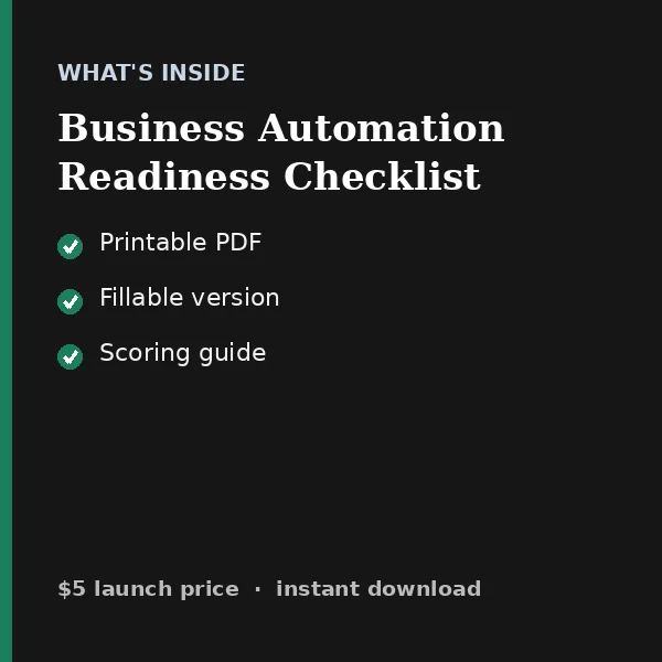 What's inside Business Automation Readiness Checklist