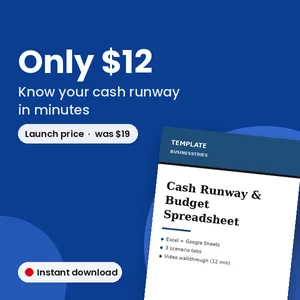 Cash Runway & Budget Spreadsheet