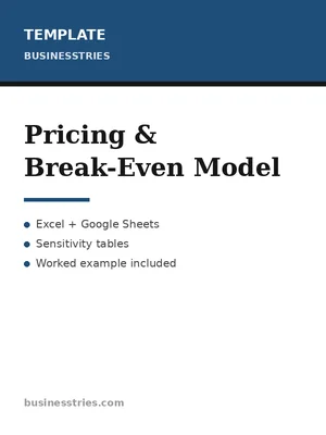Pricing & Break-Even Model cover