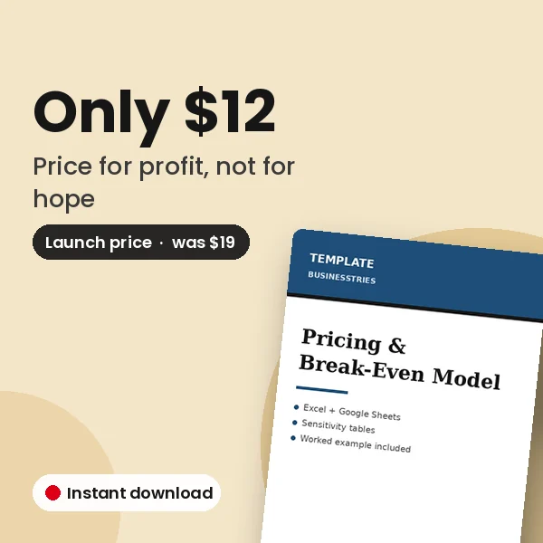 Pricing & Break-Even Model