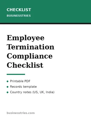 Employee Termination Compliance Checklist cover